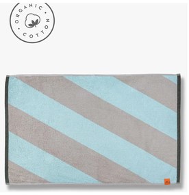 Covoraș de baie verde mentă din bumbac organic 50x80 cm Diagonal – Mette Ditmer Denmark