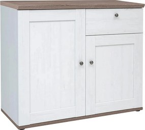 Comoda STOCKHOLM, alb andersen/stejar sonoma, PAL, 103x43x88 cm