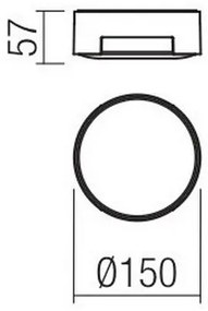 Redo 90003 - Plafonieră LED exterior SKOR LED/12W/230V IP54 gri