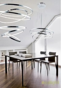 Lustra LED dimabila design modern Wheel 3 crom