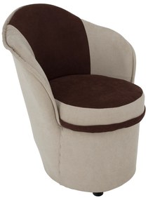 Fotoliu cu spatiu depozitare, bej/maro, PERSI