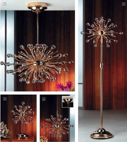 Lampadar cristal Swarovski Spectra design modern de lux GALAXY 15L auriu