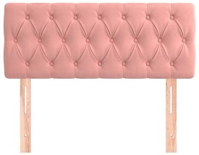 Tablie de pat, roz, 90x7x78 88 cm, catifea 1, Roz, 90 x 7 x 78 88 cm