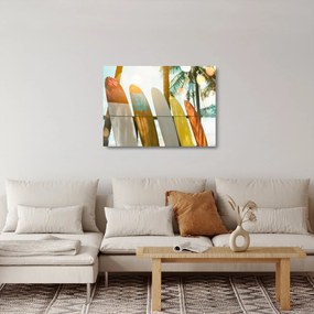Tablou pe sticlă - Plăci de surf (70x50 cm)