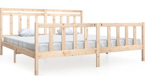 vidaXL Cadru de pat, 200x200 cm, lemn masiv