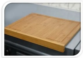 Placă de tăiat din bambus EH cu opritor, 45 x 34 x5 cm