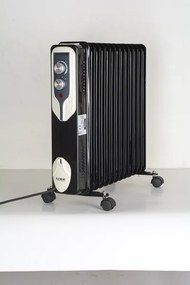 Calorifer electric Floria ZLN3673,Negru 2500 W, 13 elementi, 3 trepte de putere, Termostat reglabil, Protectie supra-incalzire, Indicator luminos,