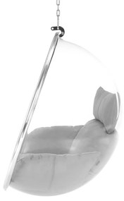 Fotoliu balansoar suspendat Belgica 1 (transparent + argintiu + gri) . 1116274