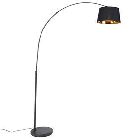 Lampă de podea modernă cu arc negru cu auriu - Arc Basic