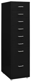 vidaXL Fișet mobil, negru, 28x41x109 cm, metal