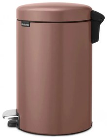 Cos de gunoi cu pedala Brabantia NewIcon 1008845, 12 L, Inchidere lina, Baza antiderapanta, Finisaj satinat, Maro