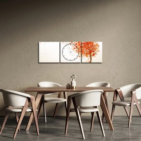 Tablou - Copac în vâmnt (cu ceas) (90x30 cm)