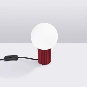 Lampă de masă Sollux SL.1751 HALO 1xG9/8W/230V d. 12 cm roșu