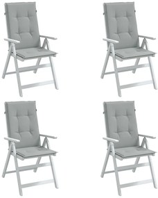 vidaXL Perne scaun cu spătar înalt 4 buc. melanj gri 120x50x4cm textil