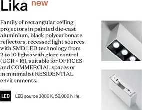 Spot LED aplicat tavan LIKA PL 06W 3000K BIANCO