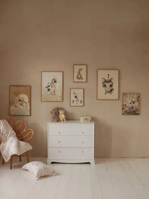 Comoda Royal alba cu 3 sertare