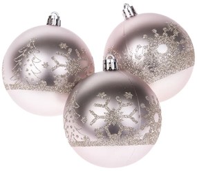 Set de decorațiuni de Crăciun Silver 8 cm, 3 buc.