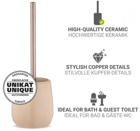 Perie de WC bej din ceramică Sirmione – Wenko