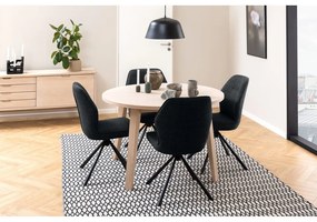 Masă de dining rotundă extensibilă cu blat cu aspect de lemn de stejar ø 120 cm A-Line – Actona