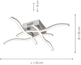 Lustră LED aplicată WAWE 4xLED/4,6W/230V crom mat Leuchten Direkt 15131-55