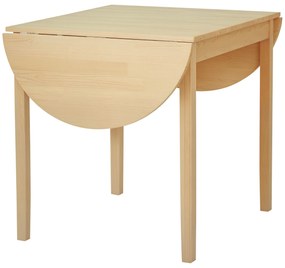 HOMCOM Masă Pliabilă pentru 4-6 persoane din Lemn de Pin, 140x70x75 cm, Natural | Aosom Romania