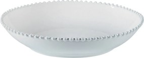 Farfurie adâncă pentru salată/paste din gresie ceramică Costa Nova Pearl, ⌀ 34 cm, alb