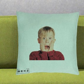 Perna Decorativa Kevin Singur Acasa, 40x40 cm, Verde Menta, Husa Detasabila, Perna Inclusa, BEKZ®