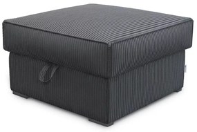 Taburet gri inchis SMART COSARO cu spatiu de depozitare 65x65 cm