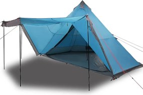vidaXL Cort de familie Tipi pentru 8 persoane, albastru, impermeabil