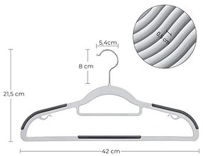 Set 30 umerase, Songmics, 42 cm, CRP20G30, Gri