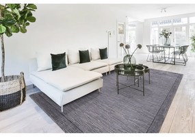 Covor gri închis din lână 200x300 cm Linea – Agnella