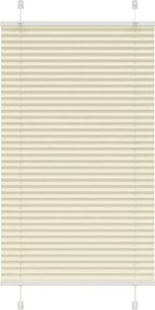 vidaXL Jaluzea plisată Crem 75x150cm Lățime țesătură 74,4 cm
