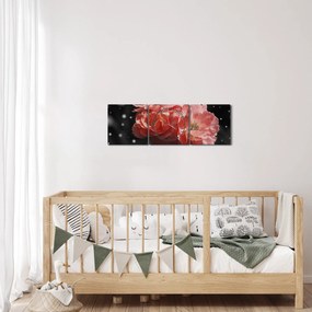 Tabloucu floare roz (cu ceas) (90x30 cm)