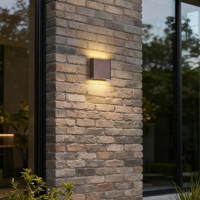 Lampa de perete exterioara moderna maro ruginiu 11,5 cm inclusiv LED IP65 - Batt