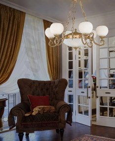Candelabru clasic din alama 6+2 design italian 8550