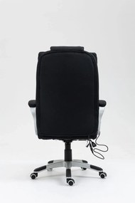 RESIGILAT- Scaun Directorial cu Masaj, Telecomanda, SIB 7304M, Material textil, Negru