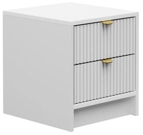 Noptieră Rozoma 2SZ (Alb velvet + auriu) . 1104521