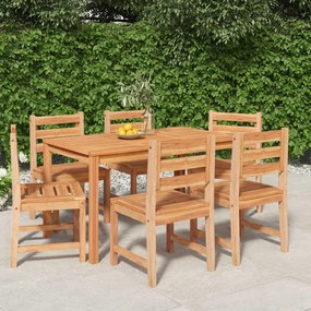3157184 vidaXL Set mobilier de grădină, 7 piese, lemn masiv de tec