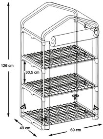Mini sera cu structura din metal