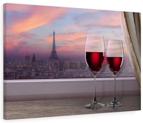 Tablou canvas Paris Wine 120x80 cm