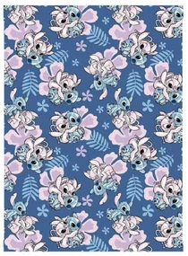 Disney Lilo și Stitch Hibiscus pătură fleece coral 110x150cm