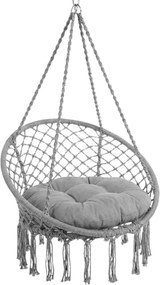 Fotoliu suspendat gri KOLUMBIA cu perna