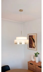 Lustră pe cablu TAMI 1xE27/60W/230V bej/auriu