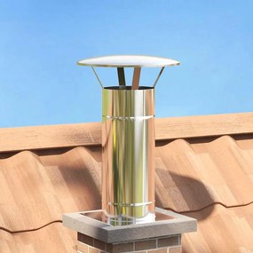 vidaXL Extensie pentru șemineu Argintiu 35 x 35 x 65 cm