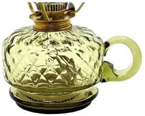 Lampă cu gaz lampant MONIKA 34 cm verde-pădure carouri