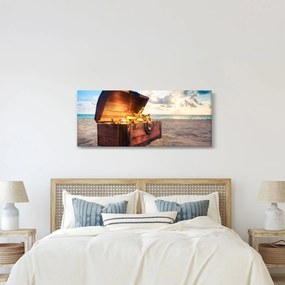 Tablou - Comoară pe plajă (120x50 cm)