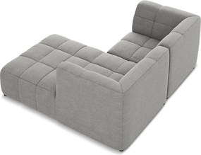 Colțar gri cu tapițerie din țesătură bouclé (cu colț pe partea dreaptă/cu șezlong) Aloha – Makamii