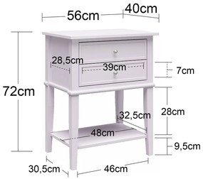 Noptieră verde Franklin – Støraa