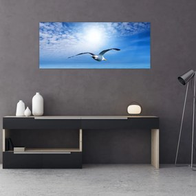 Tablou - Pescărușul peste mare (120x50 cm)