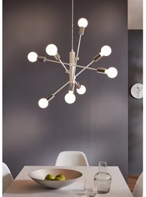 Eglo 98017 - Lustră pe cablu GRADOLI 8xE27/60W/230V alb